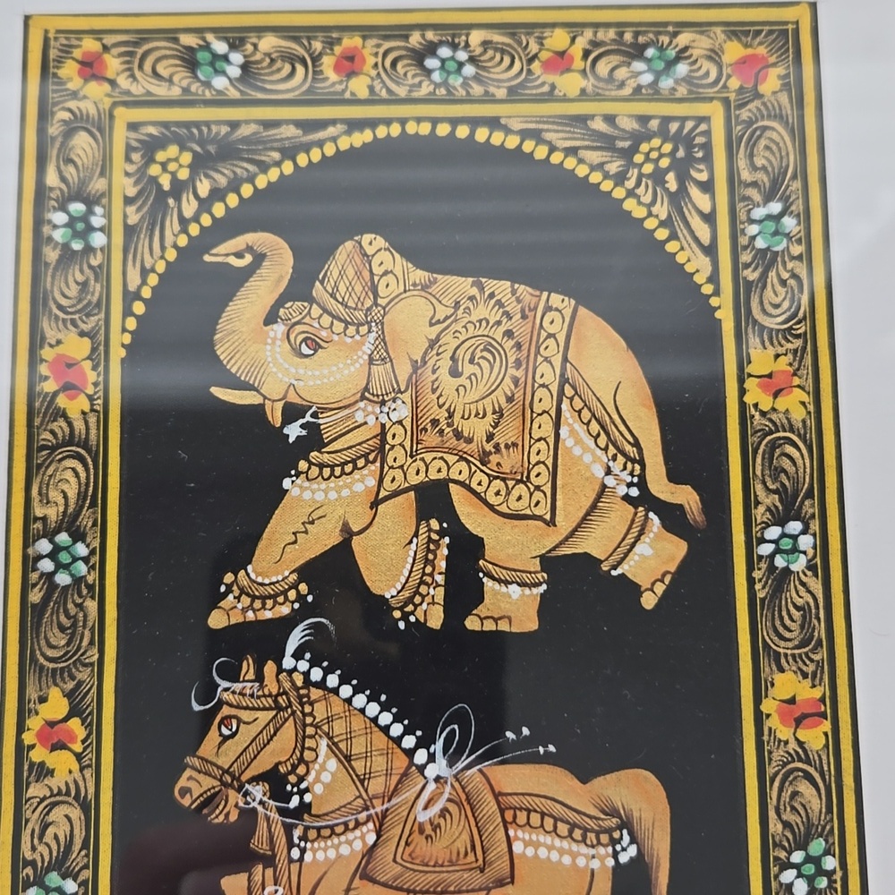 Elegant Black and Gold Elephant Wall Art - Picture 2 of 4